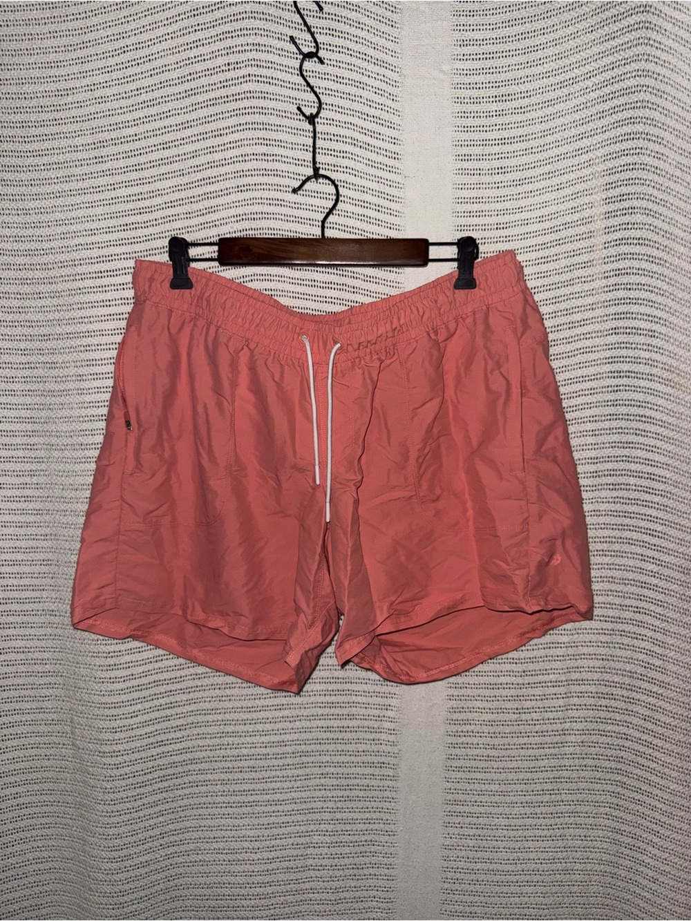 Coral Drawstring Swim Shorts
